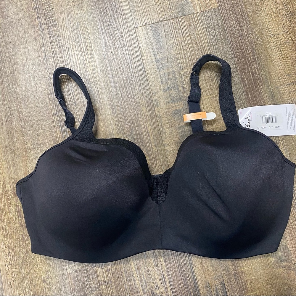 Playtex Black Full Coverage Bra with Molded Cups - Picture 8 of 11